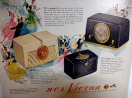 RCA Victor Radio Print AD 8X542 8X521 Golden Throat Vintage 1948 Ready T... - $24.23