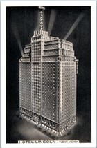 Aerial View Hotel Lincoln, New York Postcard - £7.86 GBP