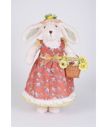 Karen Didion Easter bunny rabbit Flower Basket Bunny 21 inches sp038 - $1,889.51 MXN