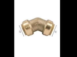 2 Pcs SharkBite Push-to-Connect 45-Degree Elbow Fitting Brass 1 Inch x 1 Inch - £24.74 GBP