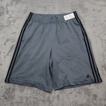 Adidas Shorts Mens M Gray Jersey Basketball Sports Pull On Track Bottoms - £12.40 GBP