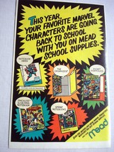 1976  Color Ad Mead School Supplies with Marvel Characters Spider-Man, Hulk - £6.28 GBP