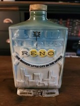  Jim Beam Decanter Reno Nevada collectible Liquor bottle 1968 Vintage Empty  - £18.61 GBP