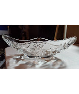 Vintage Anchor Hocking Crystal Boat Bowl Early American Prescut Crystal ... - $20.00