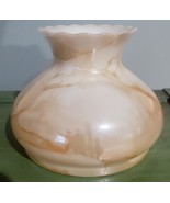 Vintage Hurricane Oil Lamp Light Shade Iridescent Peach Marbling 6 1/2&quot; ... - €17,37 EUR