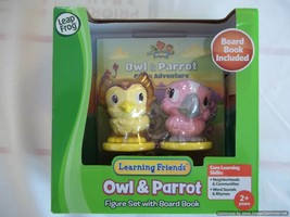 Owl&amp;Parrot-Figure Set with Board Book-Learning Friends-Leap Frog-2014,It... - $12.99