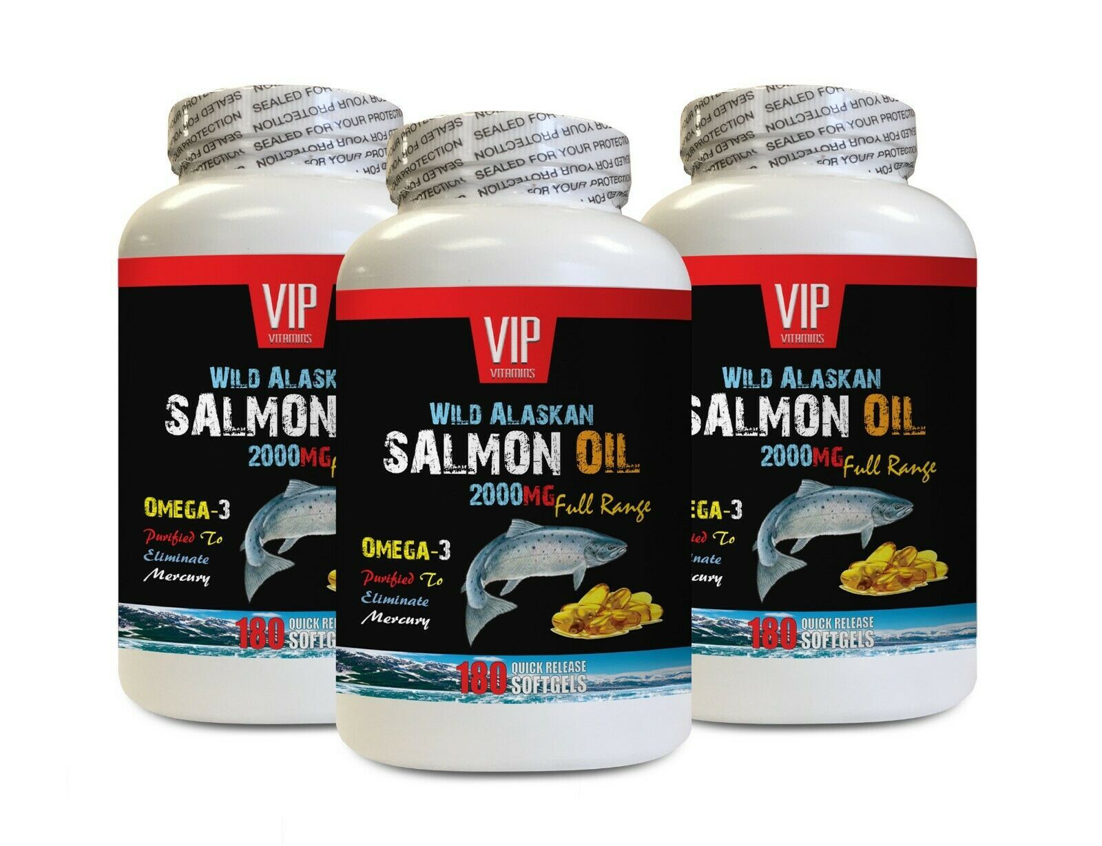 Primary image for brain boosting supplement - ALASKAN SALMON OIL 2000 - neuroprotective 3B 540