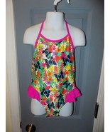JESSICA SIMPSON FLORAL PRINT 1 PIECE SWIMSUIT SIZE 6 GIRL&#39;S NEW - £22.25 GBP