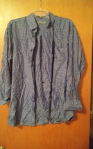 000 Mens Daniel Cremieux Signature Collection Stripe Blue Medium Shirt - £15.94 GBP