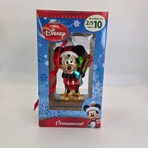 Disney Mickey Mouse Santa Glass Ornament with Gifts in Box Christmas - $6.99