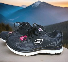 SKECHERS FLEX APPEAL Women’s US 6.5 Black + White Running Shoes SN 11726... - $29.69