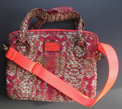 Marc Jacobs 13&quot; Messenger Bag Laptop Sleeve Pretty Nylon Fluoro Pink Multi New - £125.01 GBP