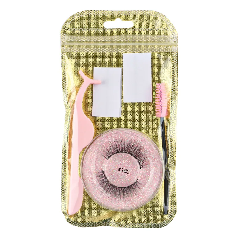 New adhesive tape glue free false eyelashes set natural eyelashes thumb200