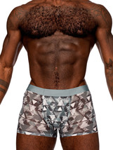 MALE POWER SHEER PRINTS OPITCAL SEAMLESS SHORT - £17.37 GBP