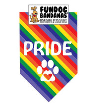 PRIDE Bandana Fundog Triangle Bandana For Medium &amp; Large Dogs One Size G... - £10.51 GBP