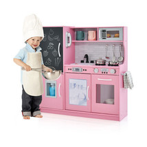 Toddler Pretend Play Kitchen for Boys and Girls 3-6 Years Old-Pink - Color: Pin - £127.54 GBP