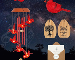 Mothers Day Gifts for Mom Wife, Cardinal Bird Solar Wind Chimes Outdoor,... - £24.63 GBP