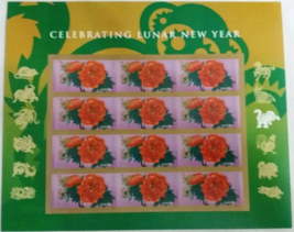 Celebrating Lunar New Year Of The Monkey   Usps Sheet Of 12 Forever Stamps - $19.95