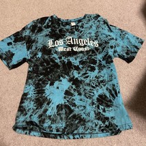 Los Angeles West Coast Tye Dye T-shirt Black Blue Size Small Nwot - £3.91 GBP