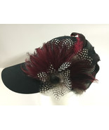 Black Feather Cap By Cap Lume! Brenna - £19.47 GBP