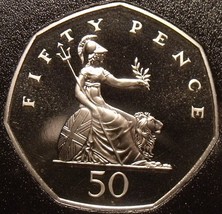 Gem Cameo Proof Great Britain 1999 50 Pence~Only 79,401 Minted~Free Ship... - £10.90 GBP