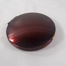 Estee Lauder burgundy red mirror compact purse travel 2 sides magnifying... - €23,18 EUR