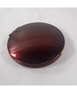 Estee Lauder burgundy red mirror compact purse travel 2 sides magnifying... - €23,18 EUR