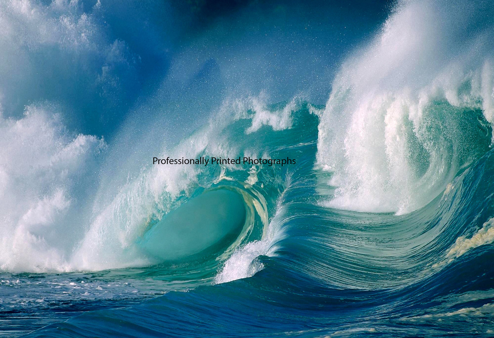 High-Resolution Photographic PRINT 13&quot; X 19&quot; Ocean Waves Picture Blue Sk... - $23.95
