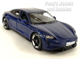 Porsche Taycan Turbo S 1/24 Scale Diecast Model by Bburago - BLUE - £24.39 GBP