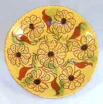 1992 Lester &amp; Barbara Breininger Limited Ed. Redware Plate Flowers and Leaves - £47.85 GBP
