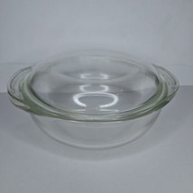 Vintage PYREX #023 Clear Glass 1.5 Quart Casserole Dish With Lid 683-C3 - $13.85