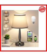 Unique 3-Way Touch Lamp with USB Ports &amp; Soft Linen Shade for Versatile ... - $914.25 MXN