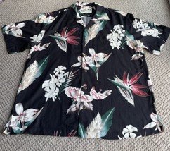 Vintage Koko Island Black Hawaiian Shirt, Men’s Large, Bird of Paradise ... - £20.53 GBP