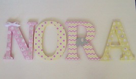 Custom Wood Letters-ANY NAME-We can co-ordinate with your décor - £9.87 GBP