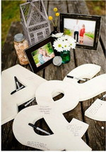 Wedding Guestbook Letters- All 3 pieces- 14&quot; high-your initials! - £31.97 GBP