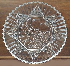 Dish Platter 11.5 Fruit Pattern Cut glass - £20.03 GBP