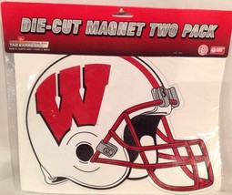 NCAA Wisconsin Badgers Football Helmet Team Logo Die Cut Magnet Set - New - $17.41