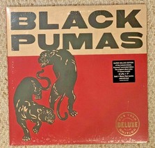 Black Pumas Super Deluxe Edition Gold &amp; Black Red Combo Double Vinyl + 7 Inch - £46.62 GBP