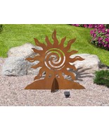 30in Tall Spiral Sun Modern Decor Sturdy Rust Metal Yard Art Lawn Sculpture - $279.00