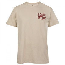 Lone Star Beer Armadillo Riding Front and Back Print T-Shirt Beige - £31.91 GBP+