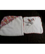 Vera Bradley Lilli Bell Bunny Rabbit Security Blanket &amp; Towel 2pc Set Lot - £118.33 GBP
