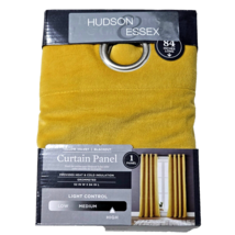 Hudson Essex Yellow Velvet Blackout Curtain One Panel Insulated 52x84in - $33.99