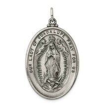 REAL Sterling Silver Our Lady of Guadalupe Medal - £119.34 GBP