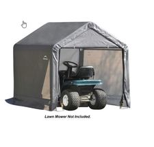 ShelterLogic Shed Tent w Ratchet Tite Cover 6 ft L x 6 ft W Outdoor Wate... - $172.99