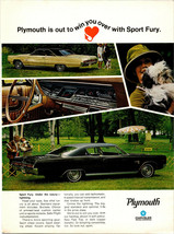 Vintage 1967 Plymouth Sport Fury Print Ad Advertisement - $6.49