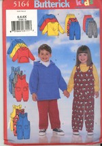 Butterick 5164 Kids Top Jumpsuit and Pants Sewing Pattern Size 5,6,6x Ne... - $4.00