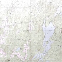 Map Togus Pond Maine 1982 Topographic Geological Survey 1:24000 27 x 22&quot; TOPO5 - £35.38 GBP