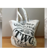 TWG Tea Collectable Reusable Canvas Cotton Shopper Tote Bag - WHITE - NEW - £31.28 GBP