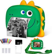 Wq Camera For Children, Instant Print Camera With 32Gb Memory Card, Selfie Video - £39.15 GBP