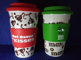 Hot Chocolate Mugs with rubber grips Hershey Kiss and M and M CSNB-0310-02B - £25.72 GBP